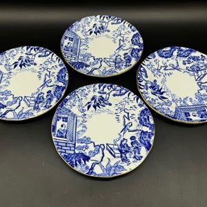 Royal Crown Derby 1943 Mikado 6" Bread Butter Plates(Set of 4)Bone China England